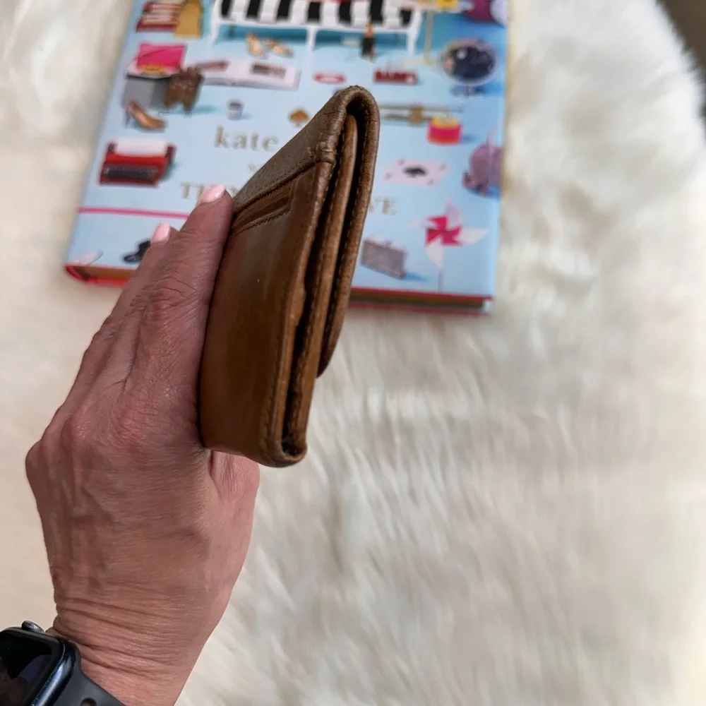 HOBO Brown Leather Clutch Wallet